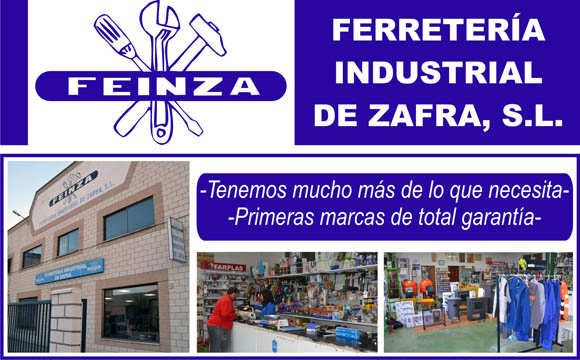 www.feinza.com , ferreteria industrial de zafra sl, ferreteria en badajoz higuera la real fregenal de la sierra zafra, maquinaria profesional Bosch, herramienta herramientas, tornillería, herrajes, bisagras, riego, jardin forestal y campo, material electrico de electricidad, material de fontanero fontaneria, silicona, pegamento, pintura, estufa leña pellet pelet pele, empresas en zafra, ayuntamiento de zafra